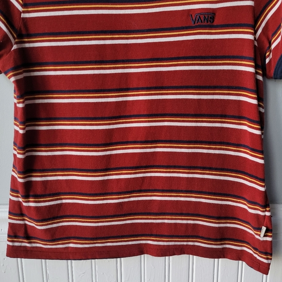 Vans Striped Crewneck Short Sleeve Shirt Size Medium - Picture 4 of 13